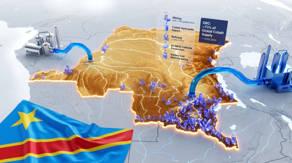 DRC U.S. cobalt supply chain map visualization