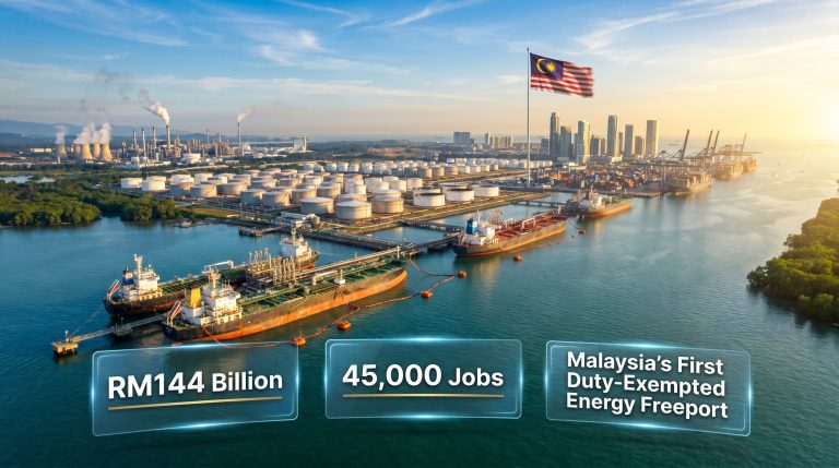 Malaysia Maharani Freeport energy hub aerial view