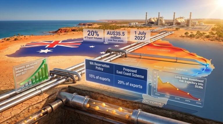 east coast gas reservation scheme map infographic