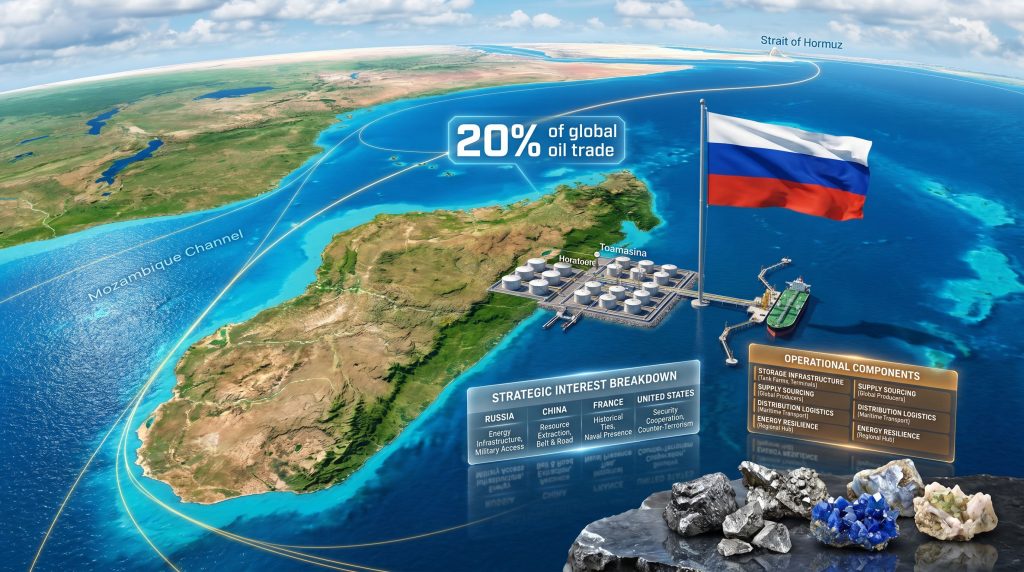 Russia Madagascar fuel storage project map infographic
