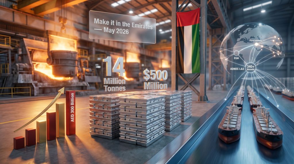 EGA and ADNOC aluminium supply chain partnership infographic