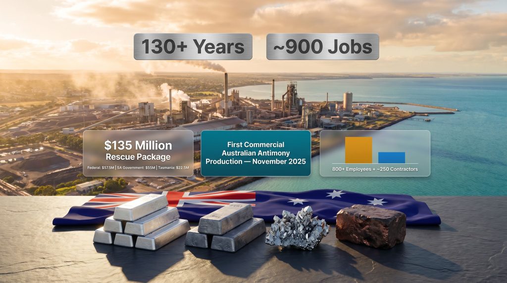 Port Pirie Nyrstar smelter closure impact infographic