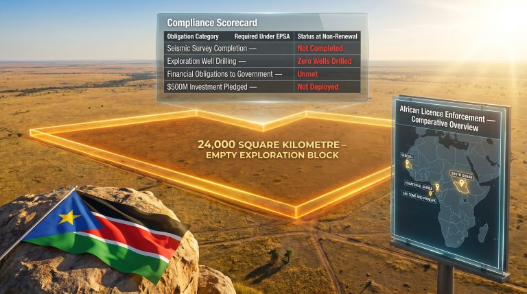 South Sudan cancels Oranto Petroleum oil licence map graphic