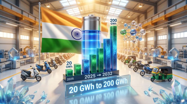 India EV battery demand growth to 200 GWh