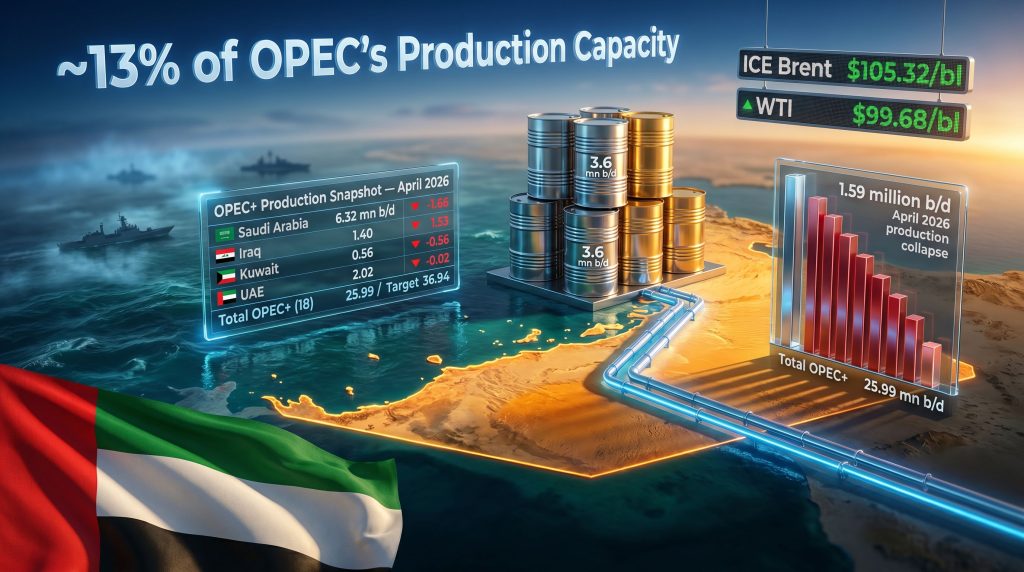 UAE exit from Opec oil production graphic