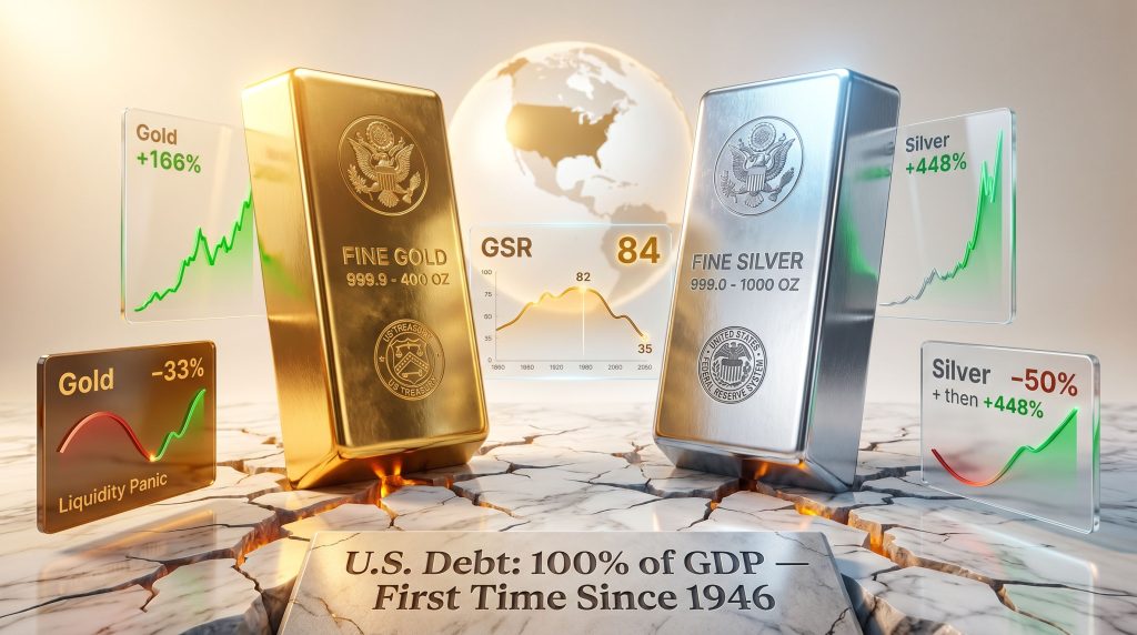 Gold silver and the global financial crisis chart