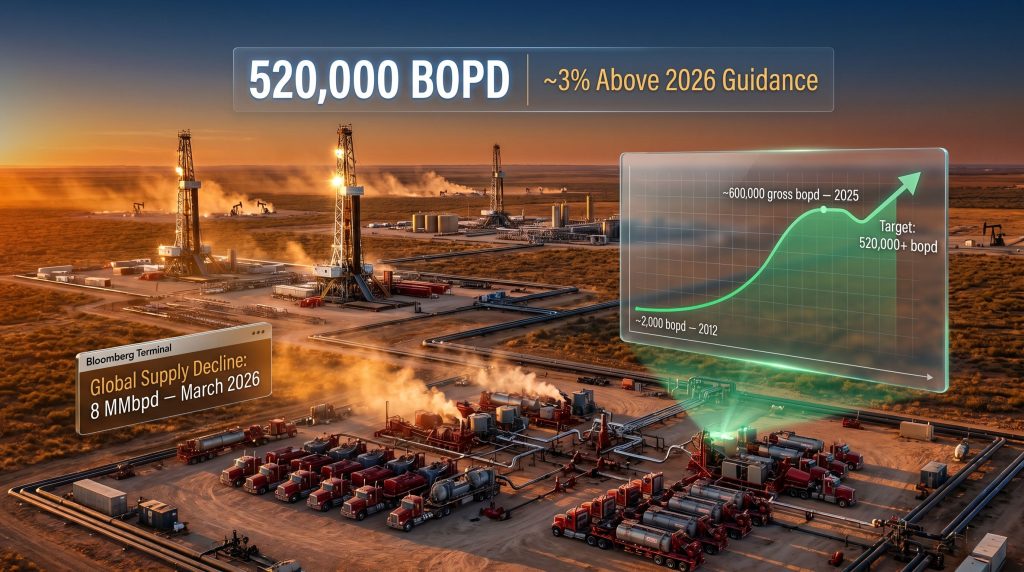 Diamondback Permian production increase oilfield growth chart