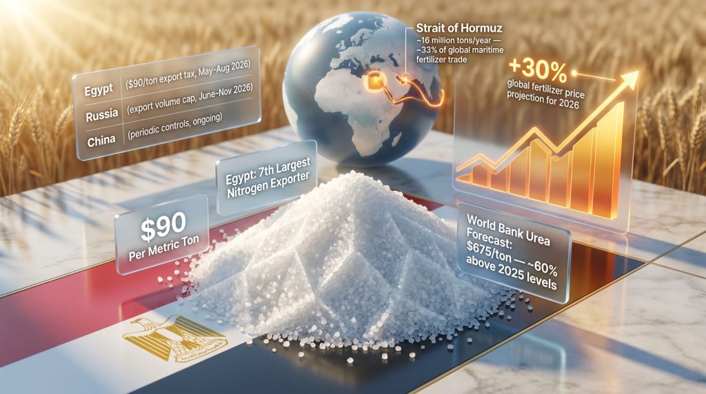 Egypt fertilizer export tax impact infographic