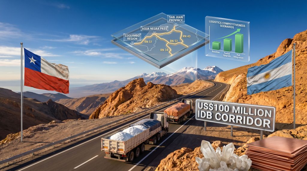 Argentina IDB road project to strengthen mining logistics with Chile corridor trucks