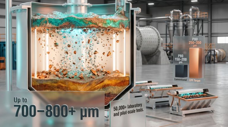coarse particle flotation in base metals process illustration
