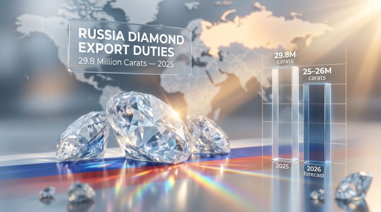 Russia diamond export duties forecast chart