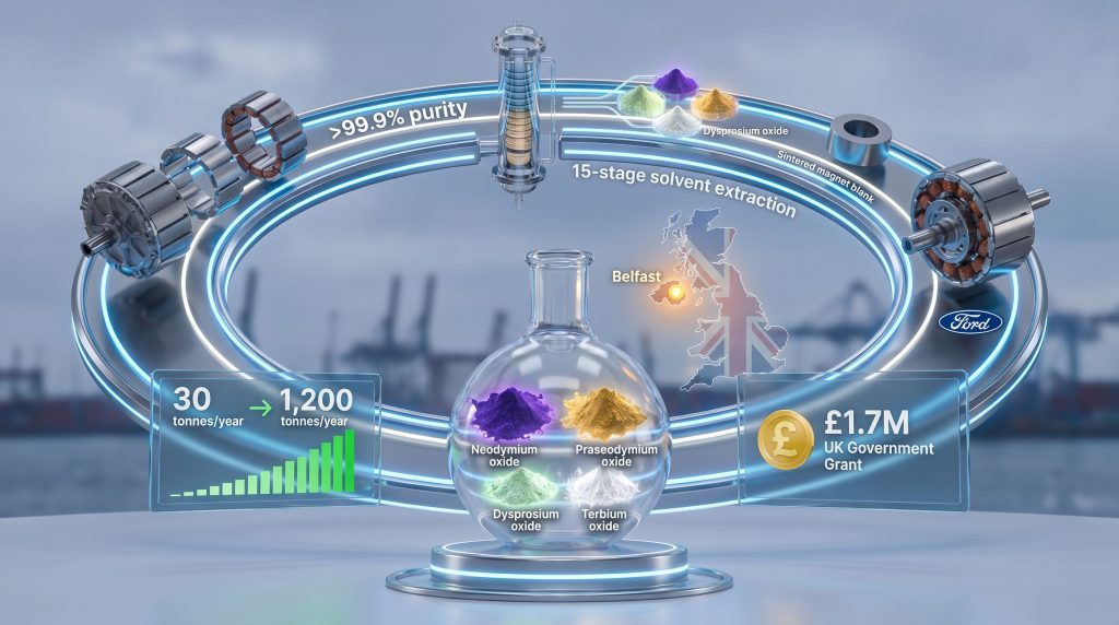 Ionic Rare Earths recycled rare earth loop infographic