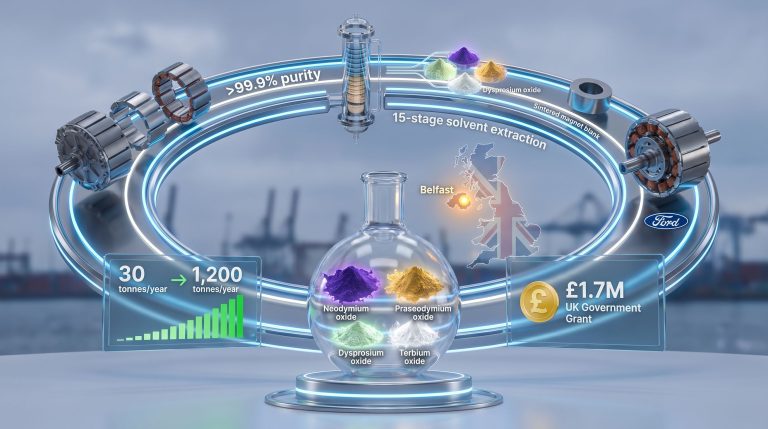 Ionic Rare Earths recycled rare earth loop infographic