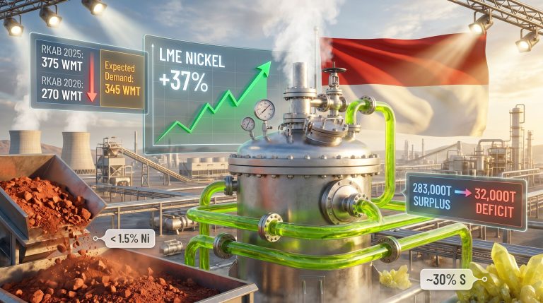 Indonesia nickel policy tightening and HPAL costs chart