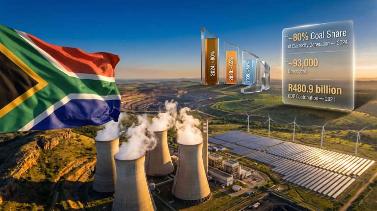 South Africa coal role in the energy mix infographic