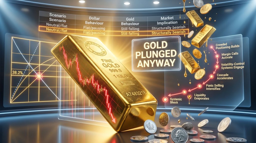 gold plunged anyway amid bearish charts