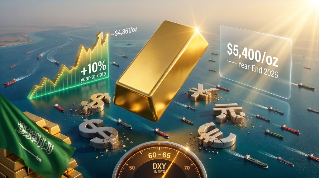 Strait of Hormuz closure and gold reset visualization