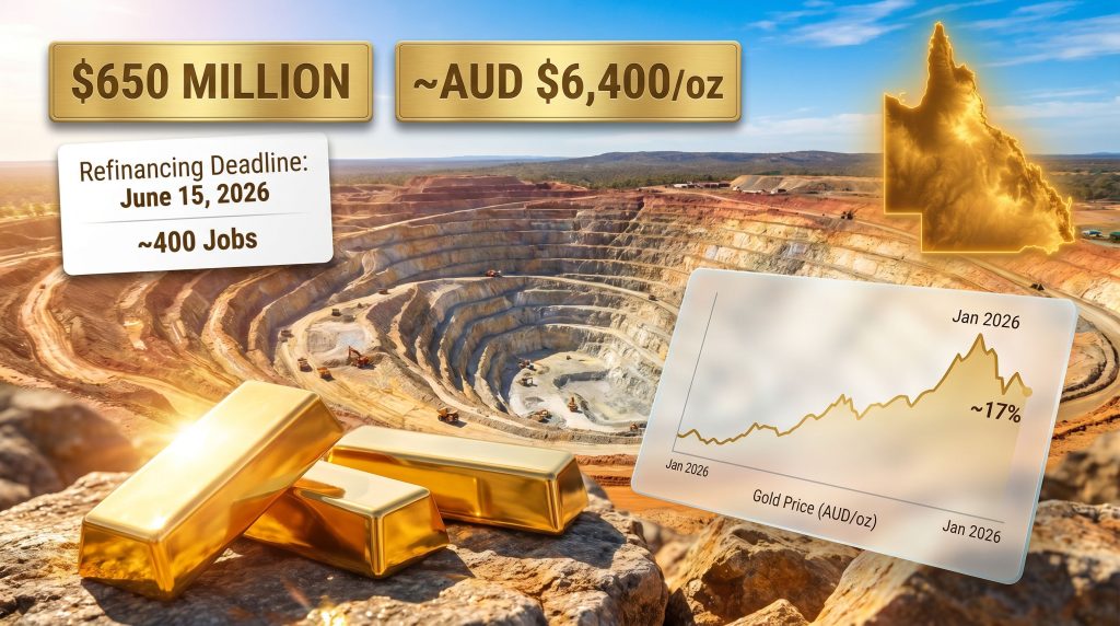 Ravenswood Gold mine refinancing deadline infographic