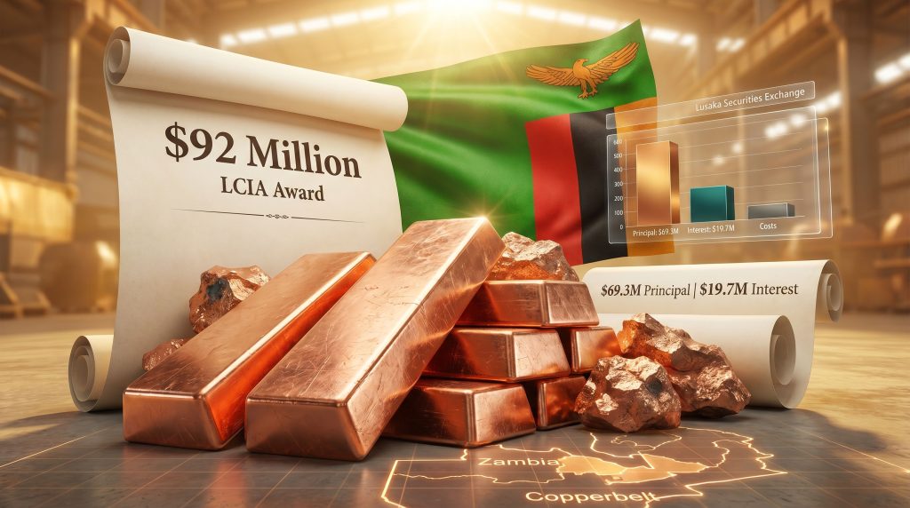 Trafigura arbitration with Zambia’s ZCCM copper dispute award