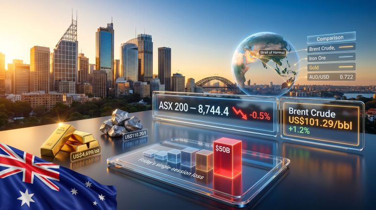 ASX market open budget and oil prices dashboard