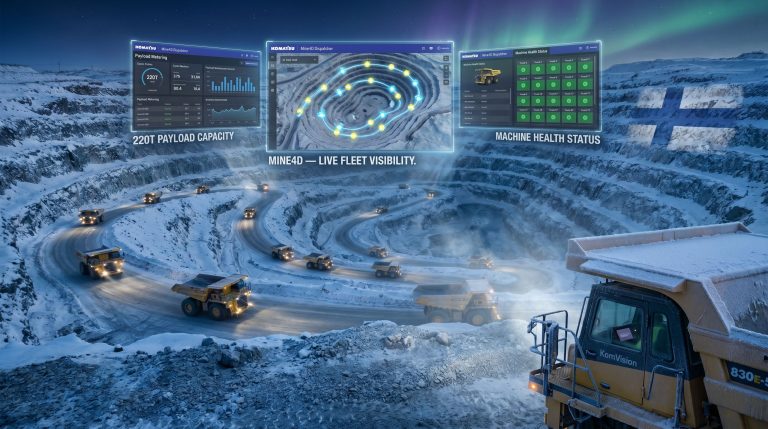 Komatsu Mine4D at Boliden Kevitsa fleet monitoring
