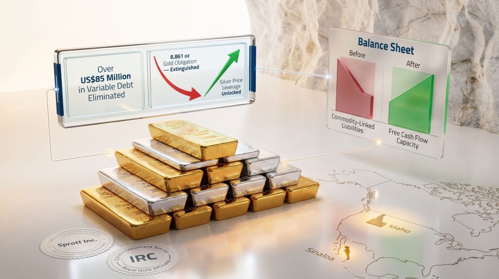Americas Gold & Silver settles gold delivery obligation with Royal Gold affiliate infographic