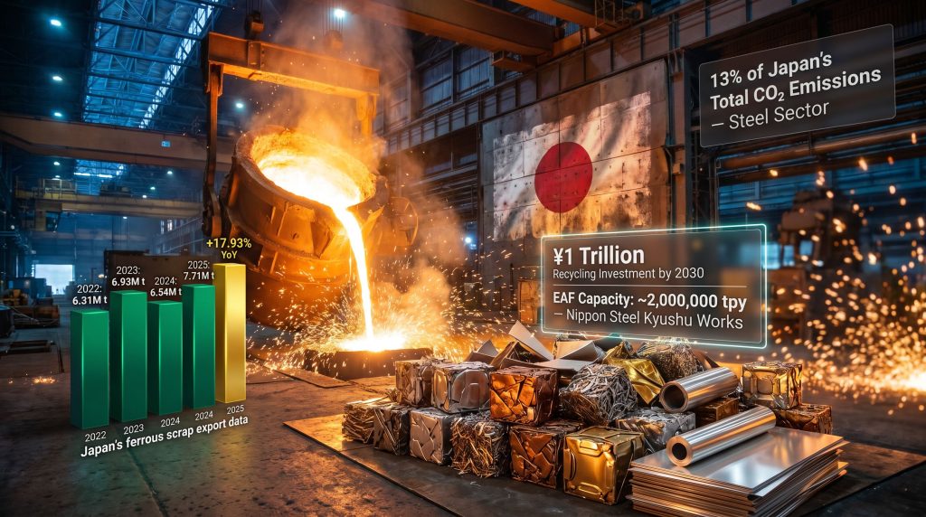 Japan steel scrap decarbonization in steelmaking مصنع