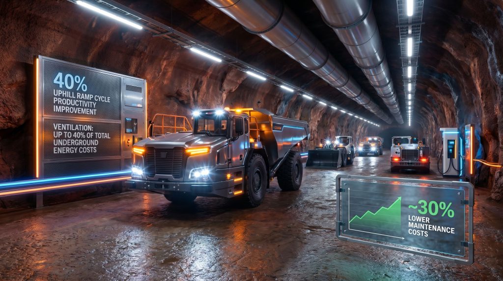 mining electrification journey underground electric haul trucks