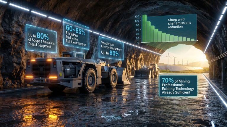 electrification of mining equipment for ESG goals infographic