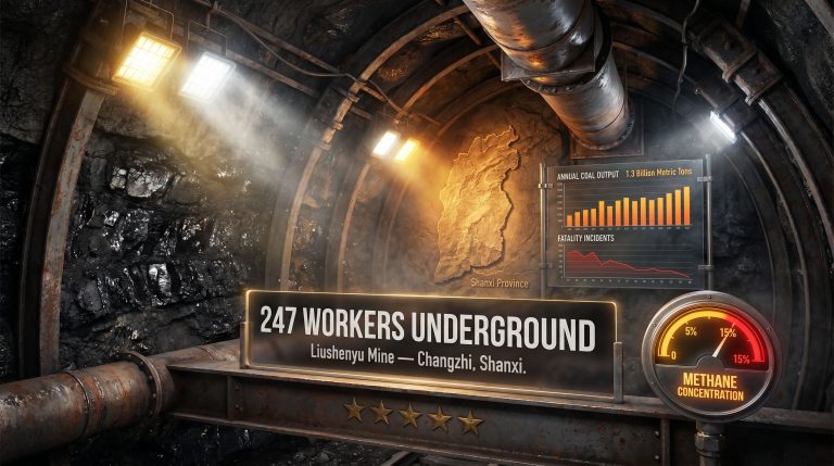 China coal mine explosion underground mine infographic