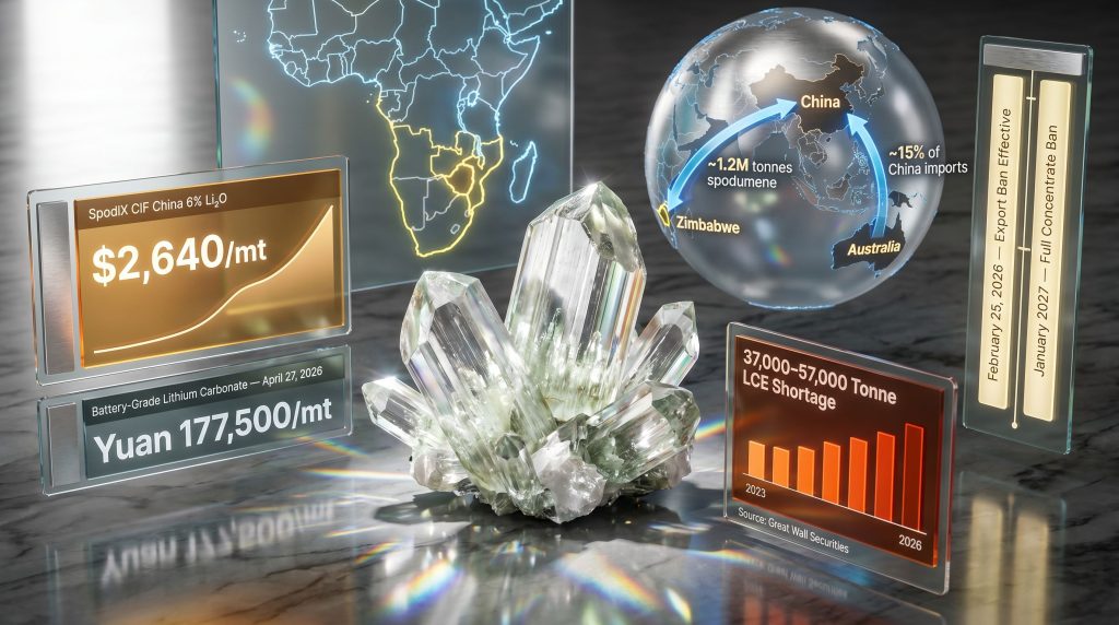 lithium deficit from China and Zimbabwe supply cuts infographic