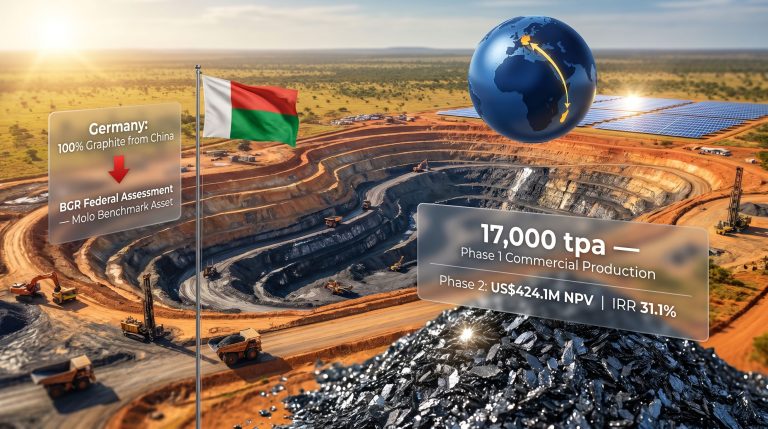Molo mine graphite Germany critical minerals study infographic