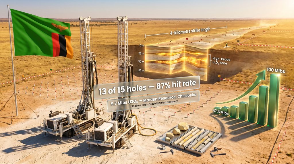 Chisebuka target uranium drilling in Zambia illustration
