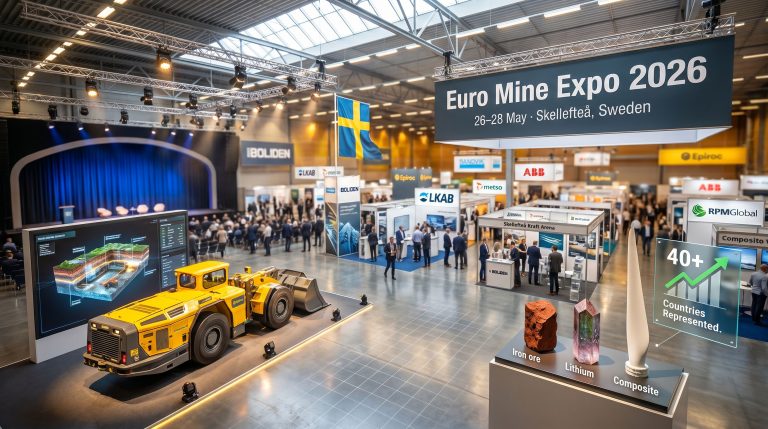 Euro Mine Expo in Sweden exhibition hall