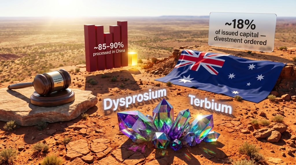 Northern Minerals China-linked investors divestment infographic scene