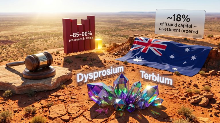 Northern Minerals China-linked investors divestment infographic scene