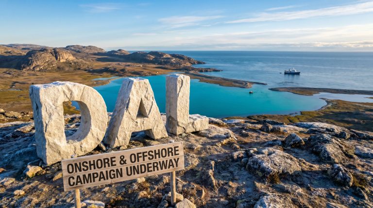 Dalaroo Metals Ltd-DAL-DAL campaign sign by Arctic coastline