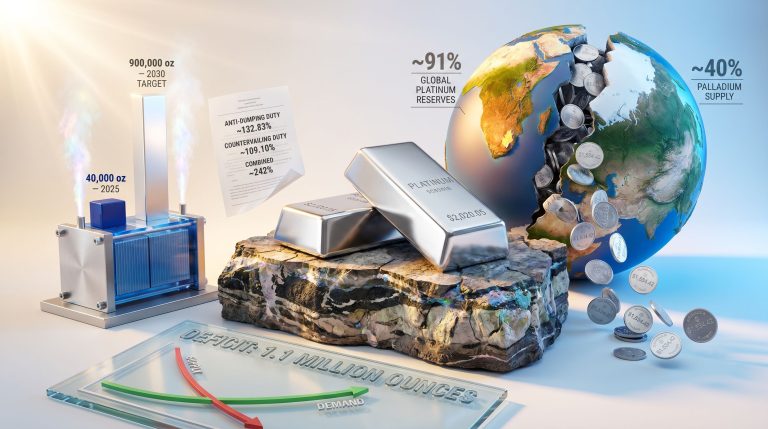 Platinum group metals supply deficit and Russian palladium tariffs infographic