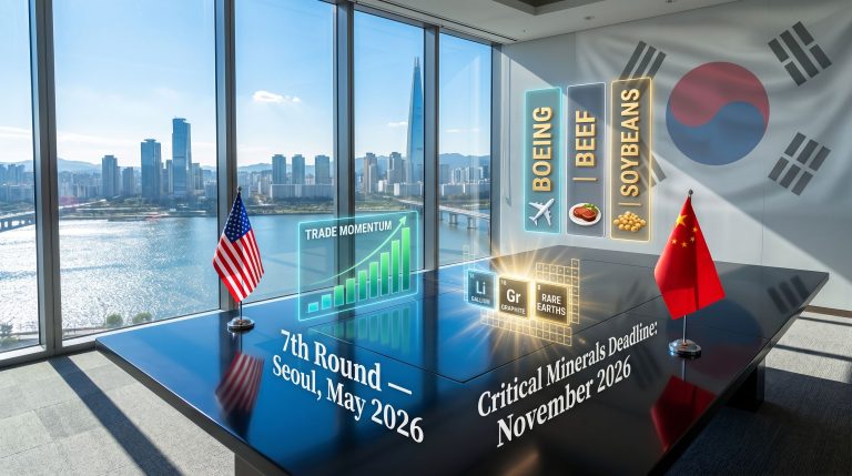 China-US trade talks in Seoul visuals