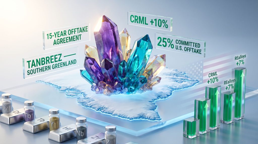 Critical Metals REalloys Tanbreez rare earth deal infographic