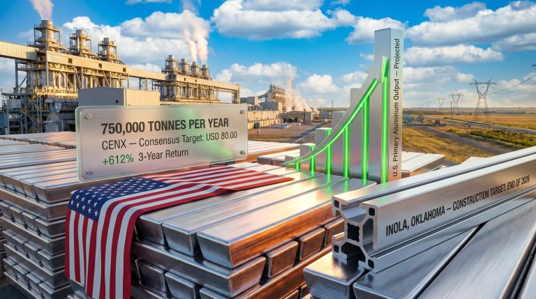 Century Aluminum stock expansion outlook chart and smelter