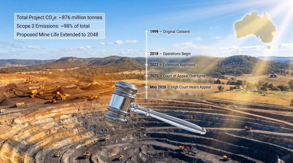Mount Pleasant coal mine extension High Court timeline infographic