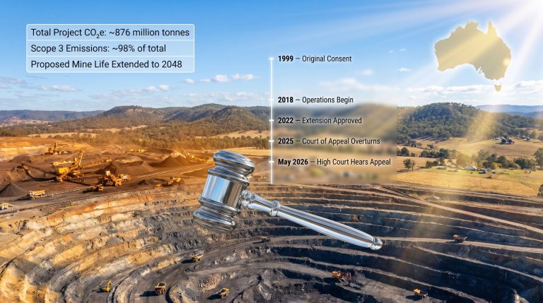 Mount Pleasant coal mine extension High Court timeline infographic
