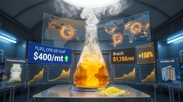 global sulphur and sulphuric acid shortage prices surge worldwide