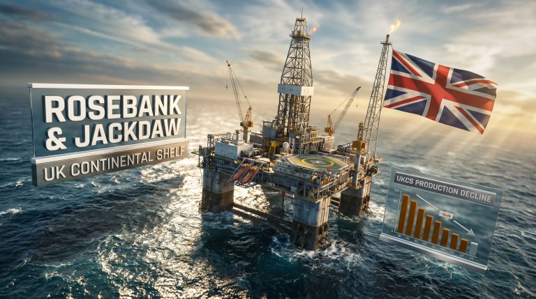 Reform UK North Sea drilling platform image