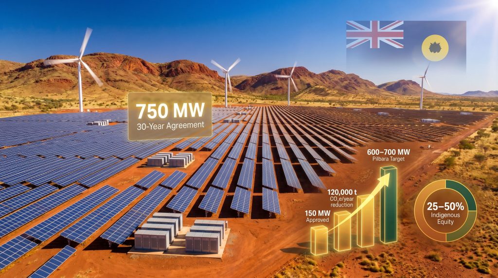 Yindjibarndi Rio solar deal renewable project infographic