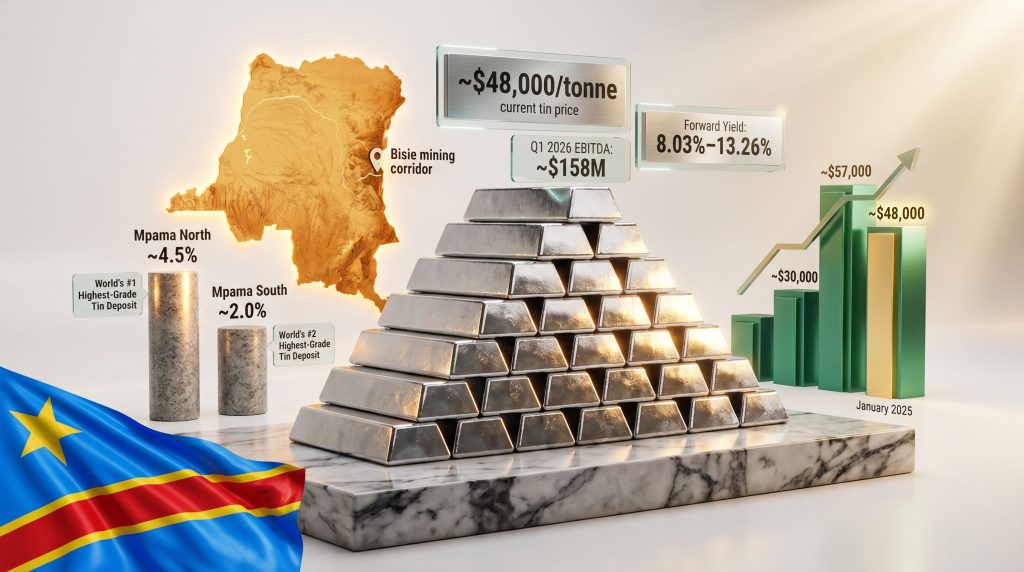 Alphamin tin prices and dividend infographic