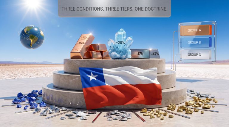 critical minerals in Chile Senate proposal tiers