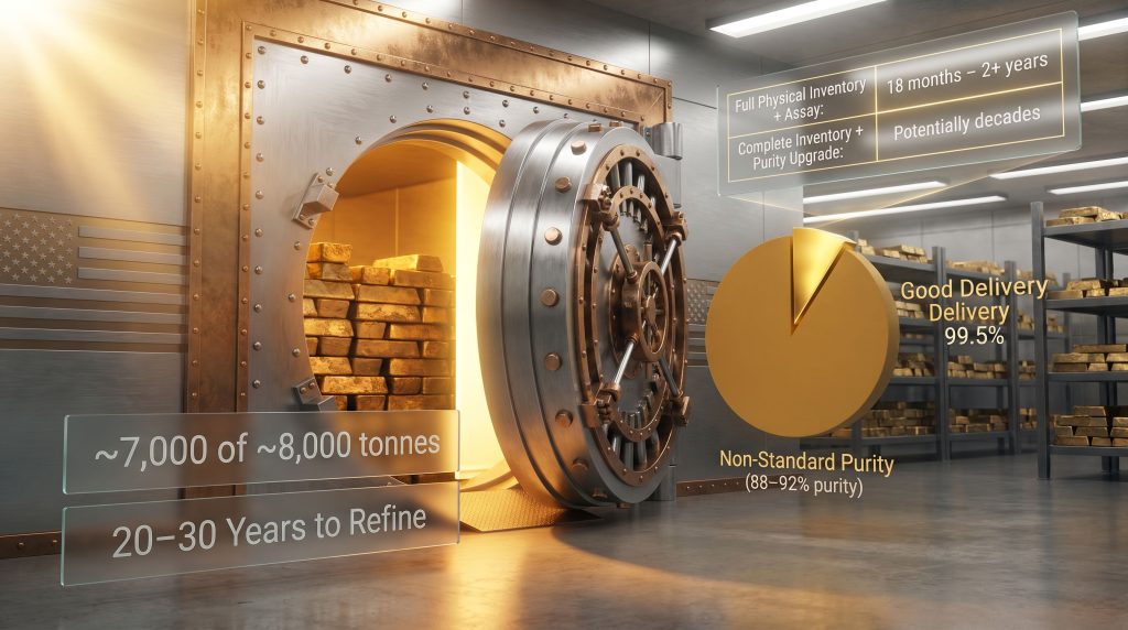 Fort Knox gold audit vault infographic