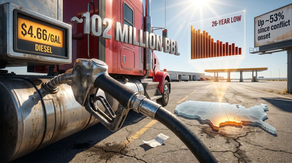 US diesel supply crunch hits trucking costs